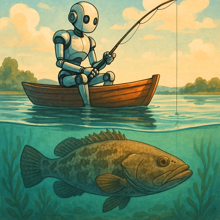 Robot fishing for grouper