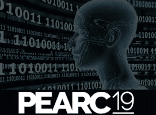 Artificial human standing in front of numbers